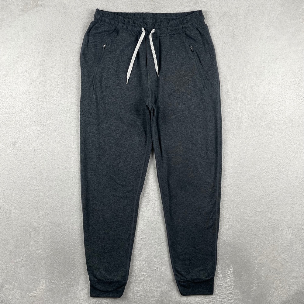Vuori Ponto Performance Jogger Mens Small Gray Stretch Wicking Tapered Gym 27"